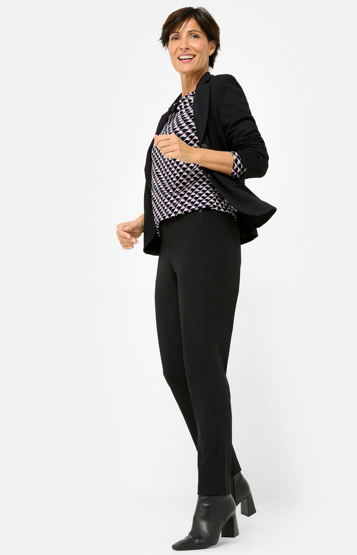 Shirt met print all-over, navy