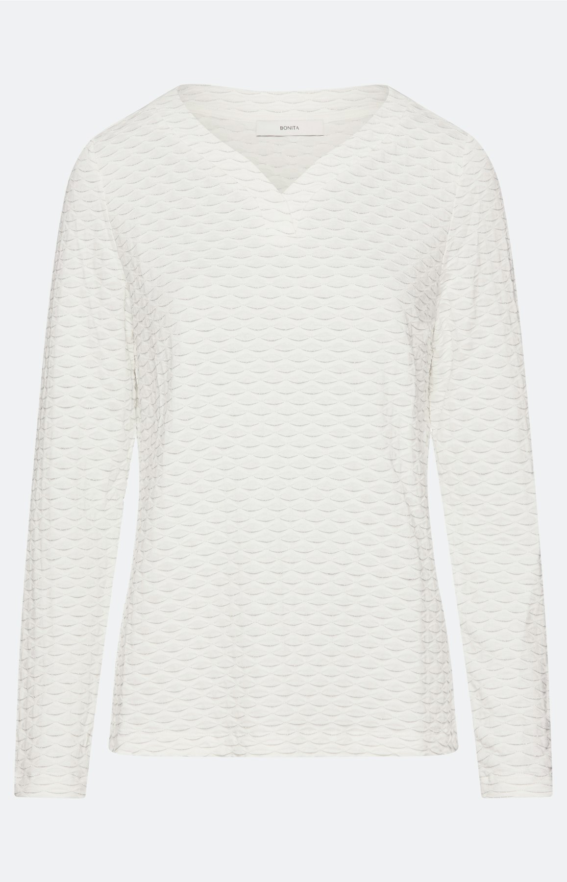 Shirt met glittereffect, wit
