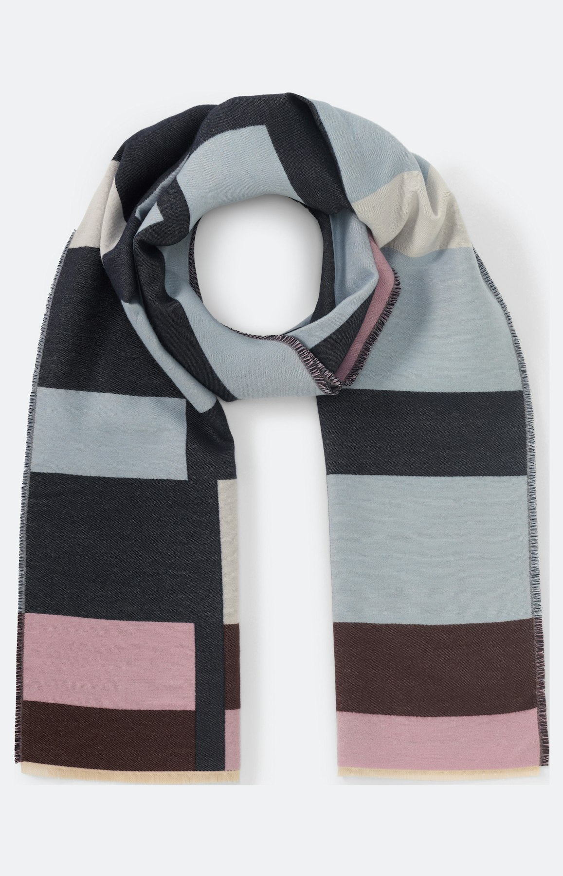 Sjaal met streepdessin, navy