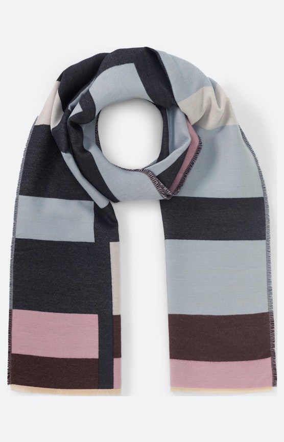 Sjaal met streepdessin, navy