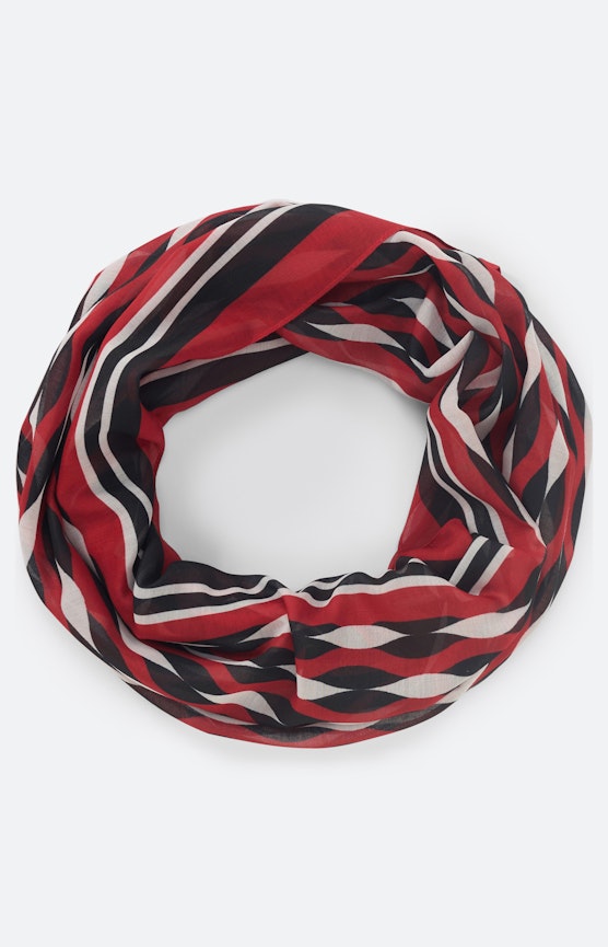 Schal mit Grafikprint, dunkelrot