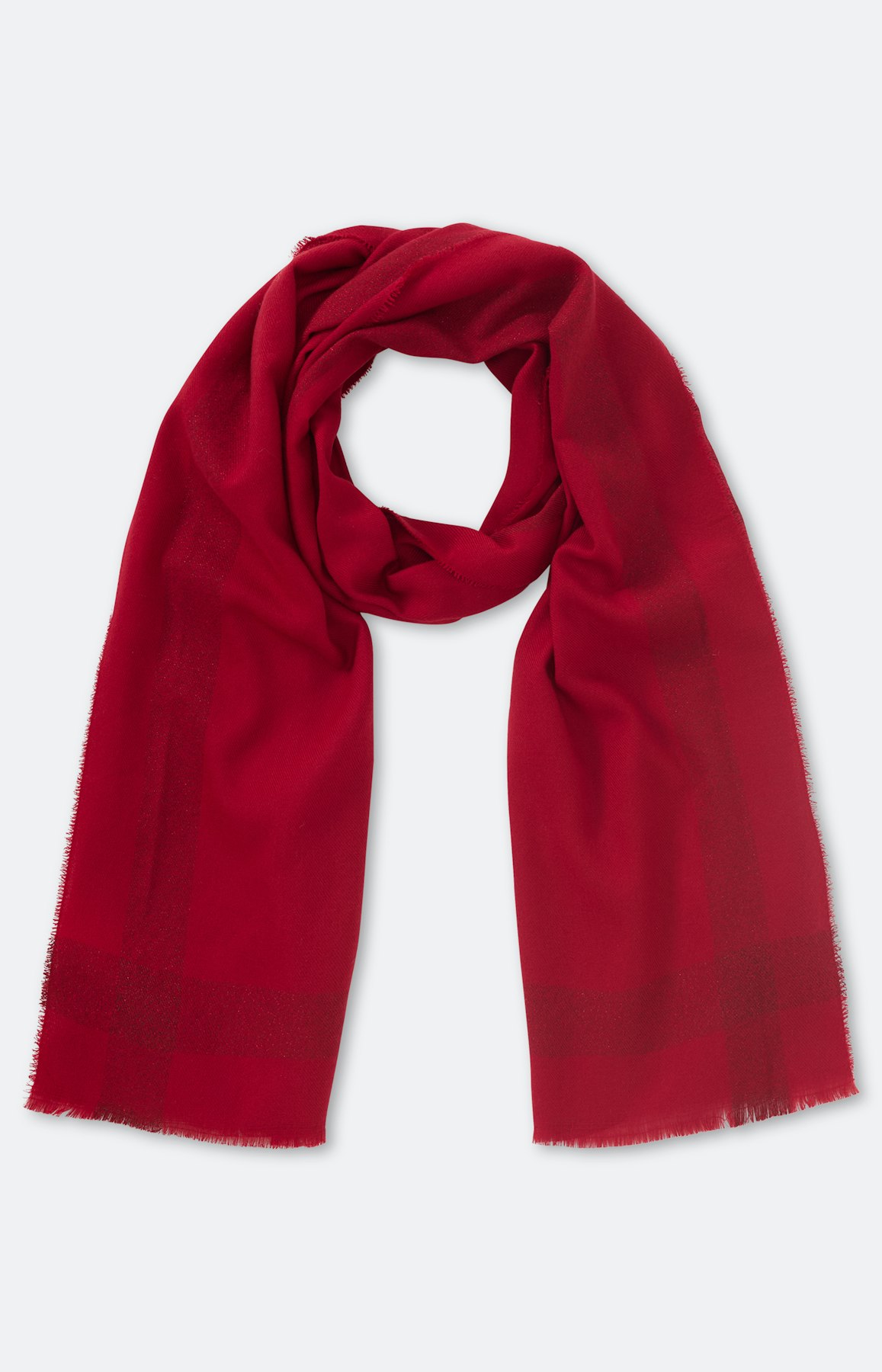 Sjaal met glitterdetail, donkerrood