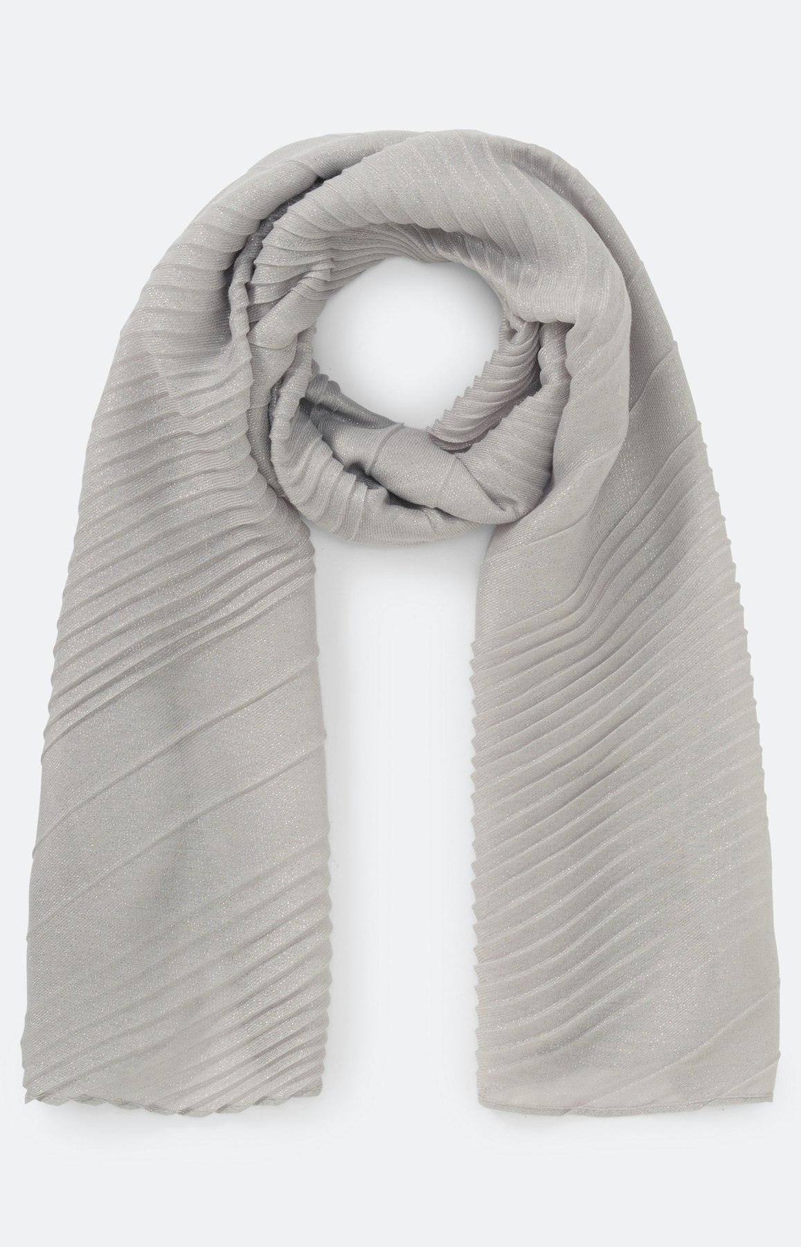 Sjaal met glittereffect, grijs