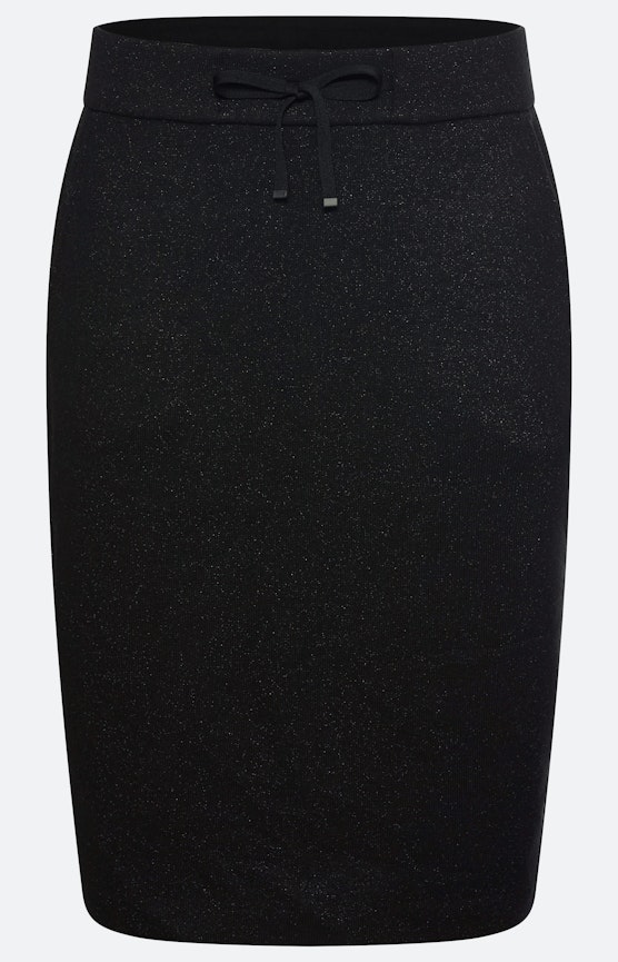 Rok met glittereffect, zwart