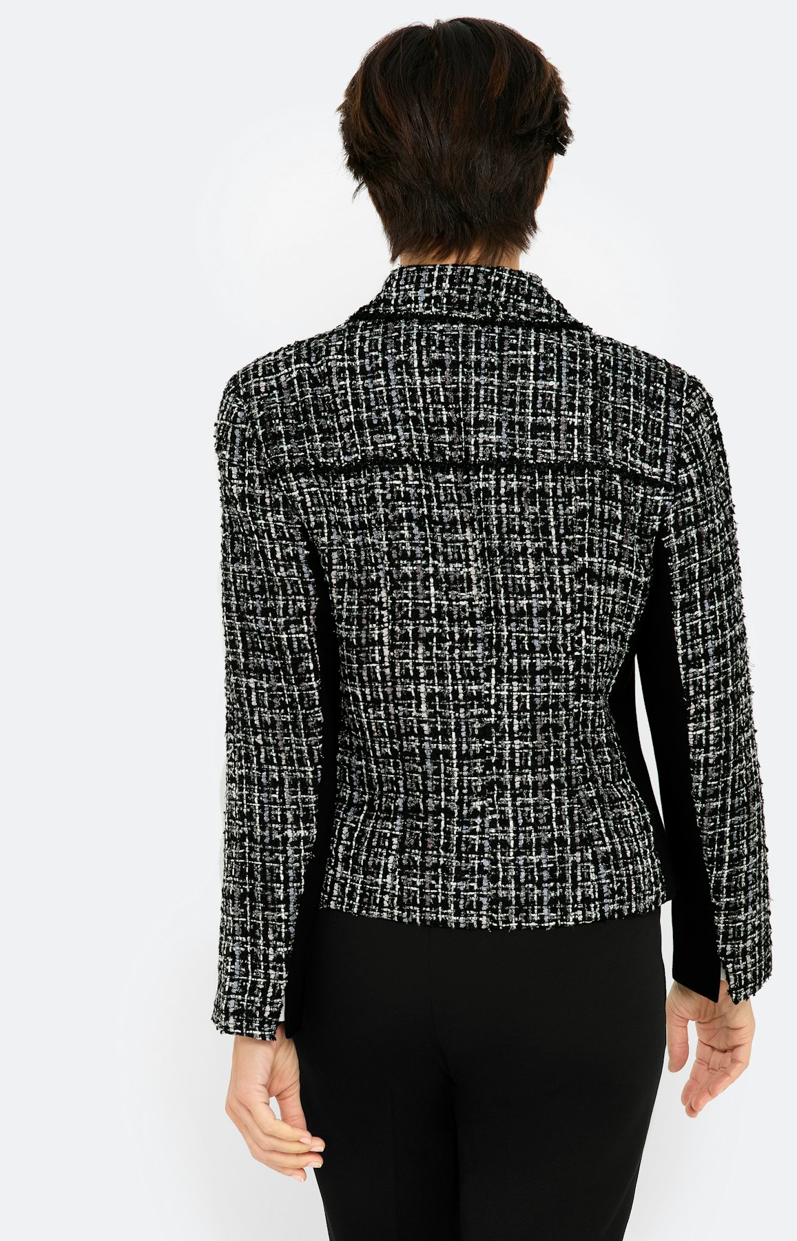 Blazer met glittereffect, zwart