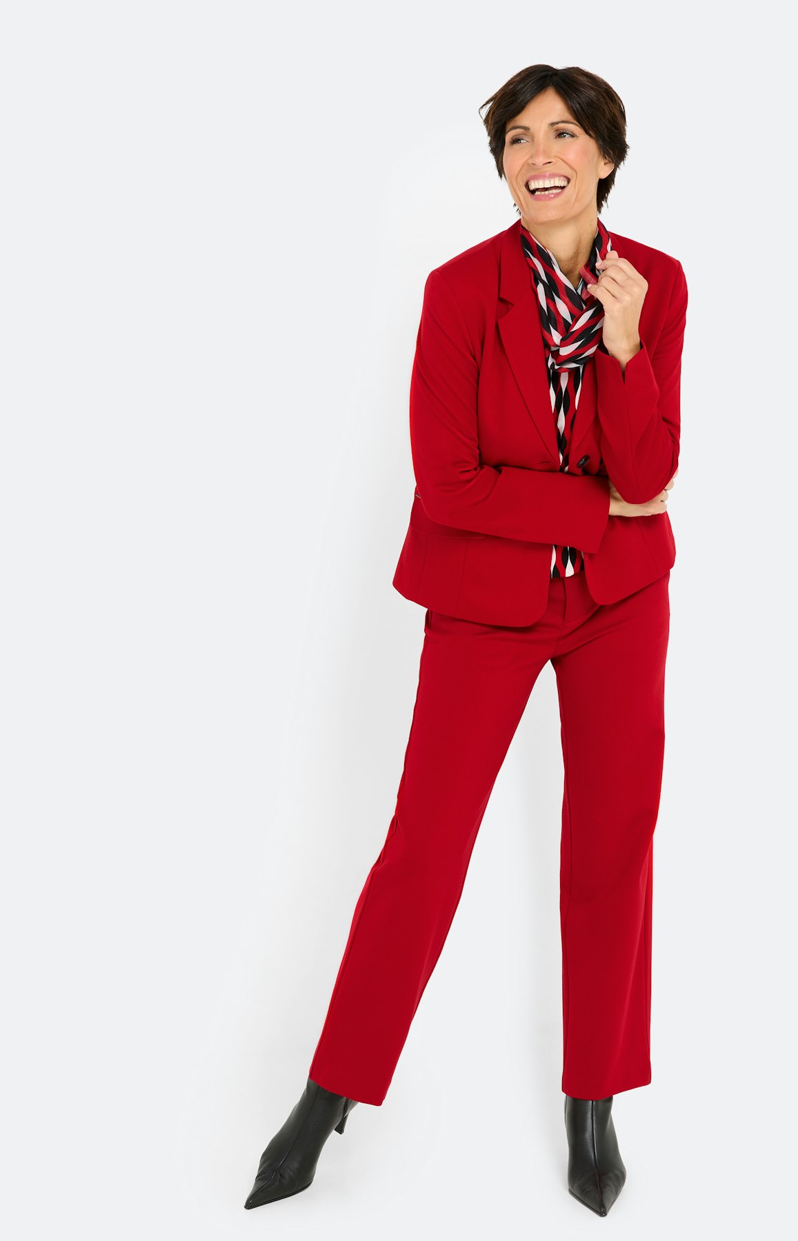 Blazer met stretchaandeel, donkerrood