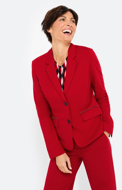 Blazer met stretchaandeel, donkerrood