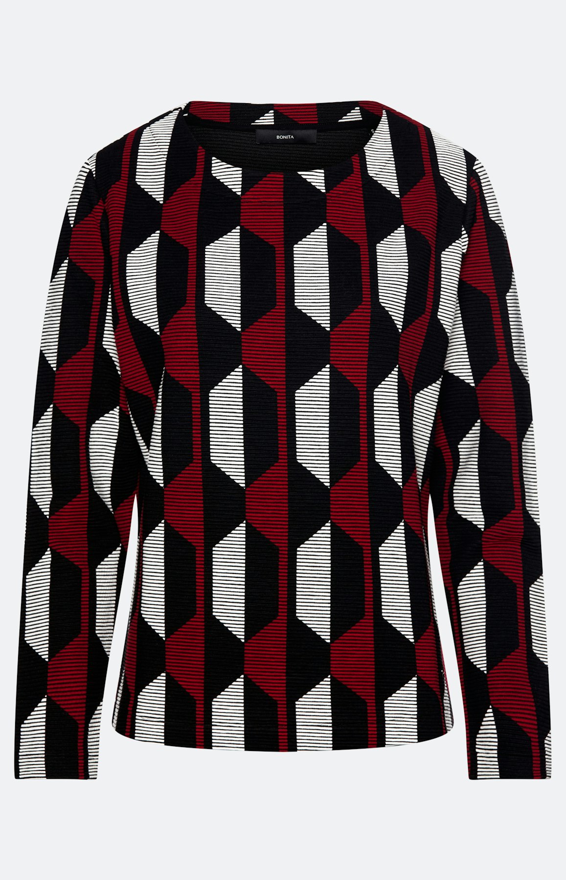 Sweatshirt met motief, donkerrood