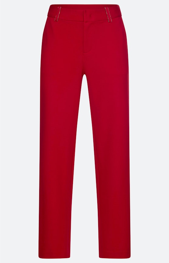 Marlene-broek, 30 inch, donkerrood