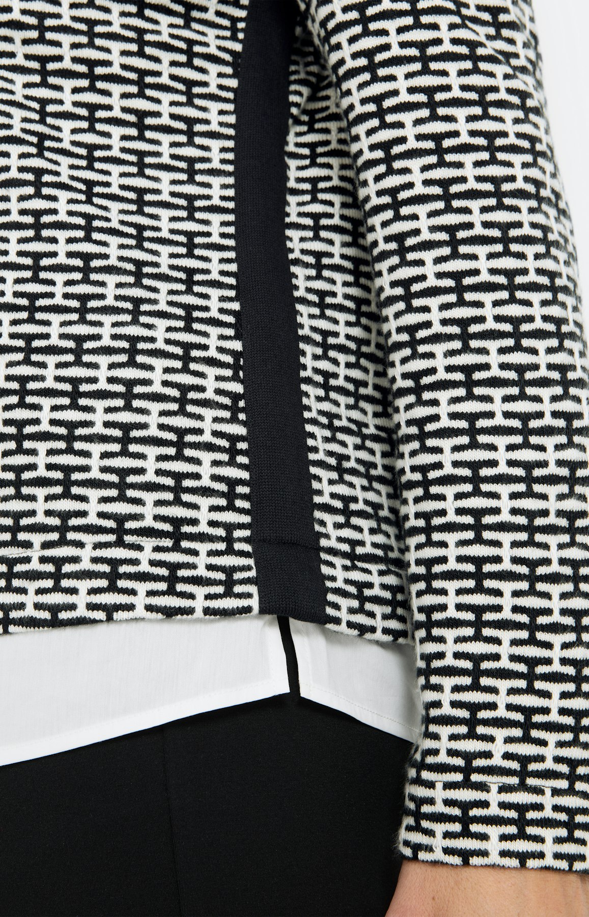 Sweatshirt in laagjes-look, zwart