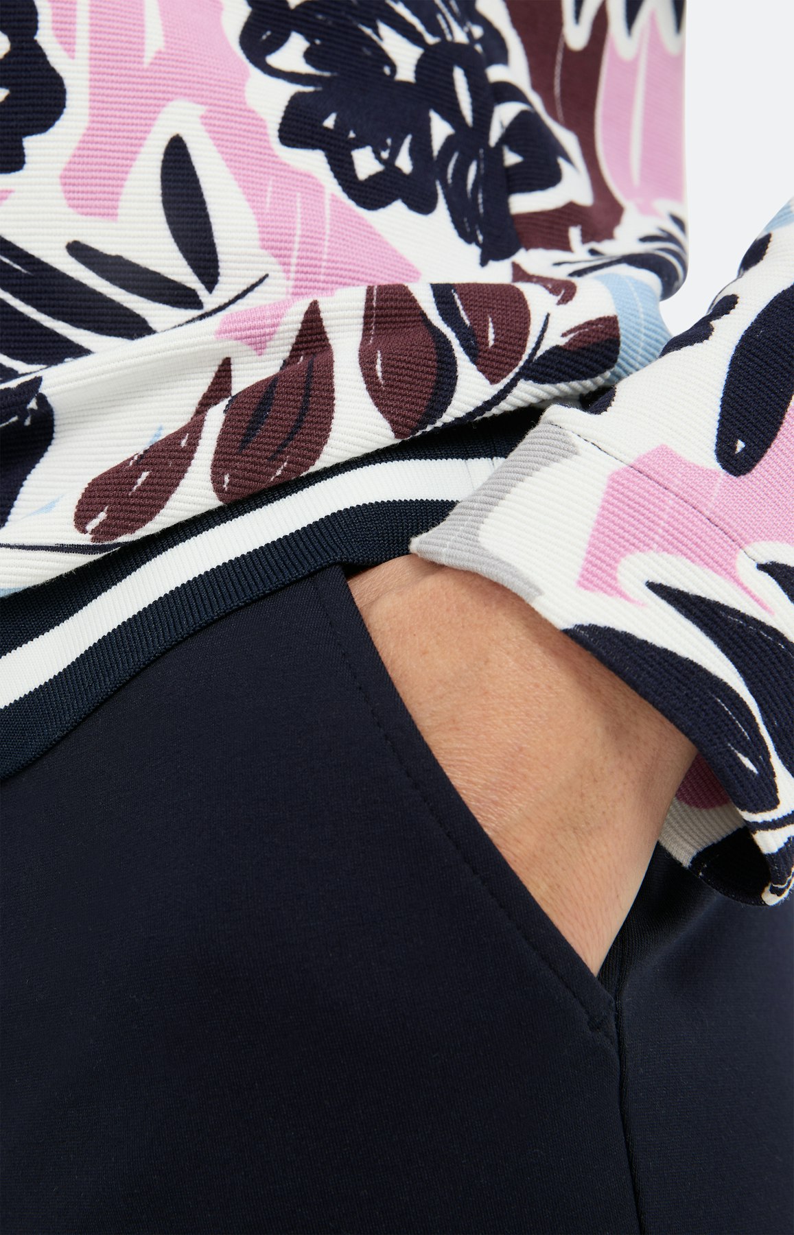 Sweatshirt met print all-over, navy