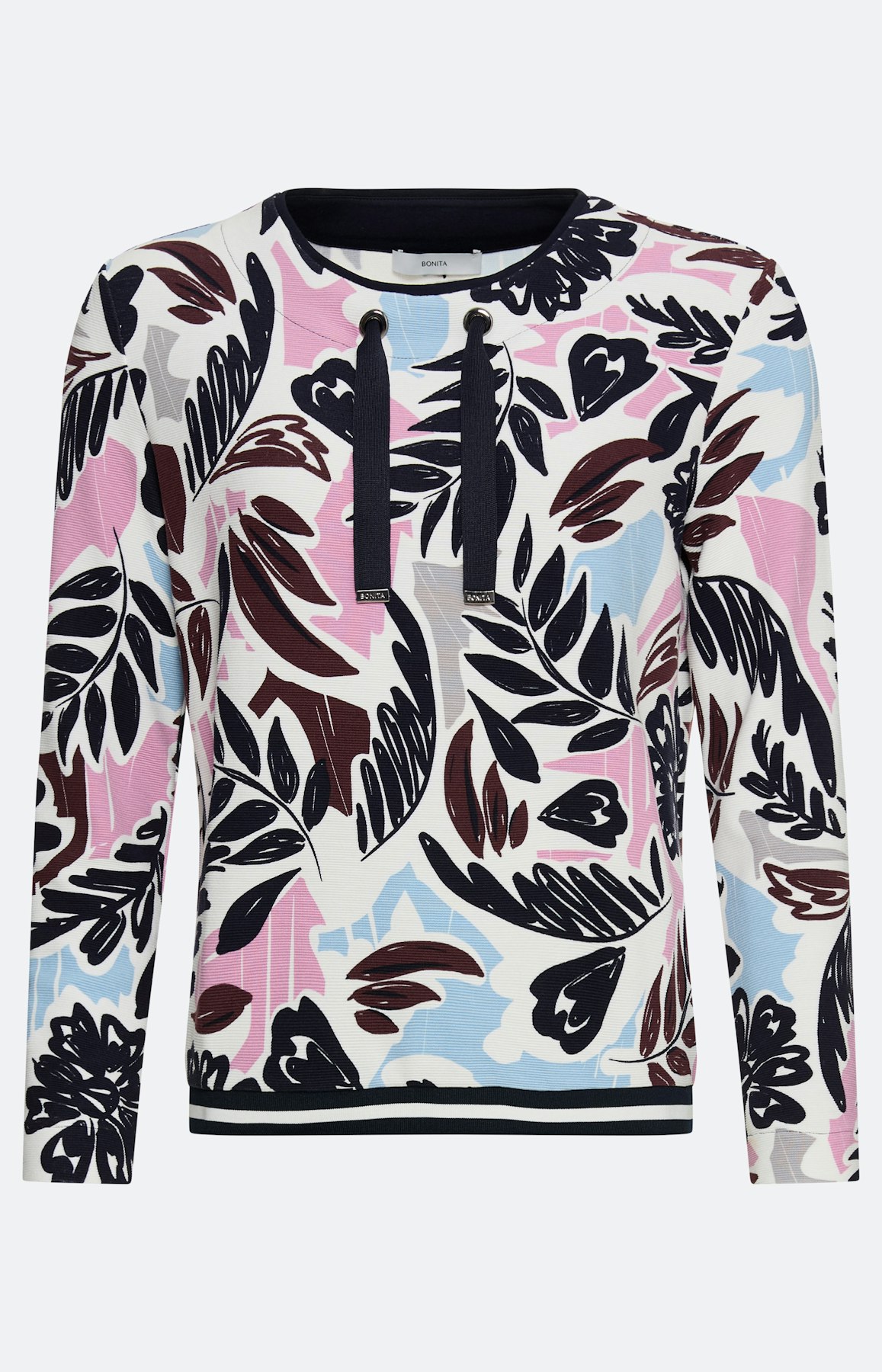 Sweatshirt met print all-over, navy