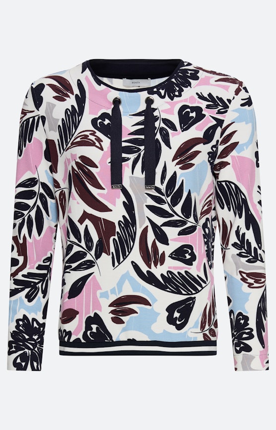Sweatshirt mit All Over-Print, navy