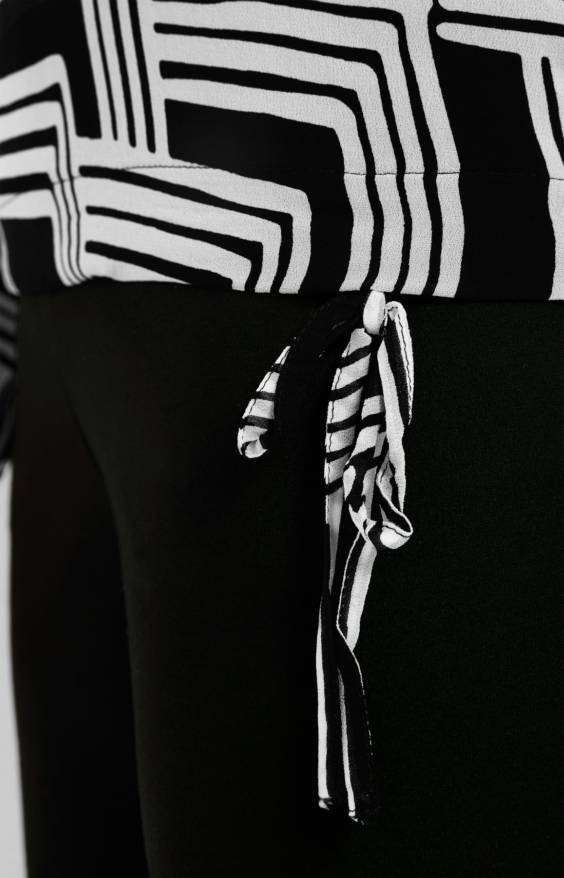 Blouse met grafische print, zwart