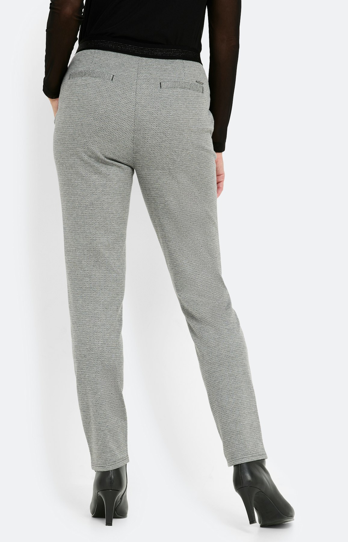 Broek met glitter, 30 inch, grijs