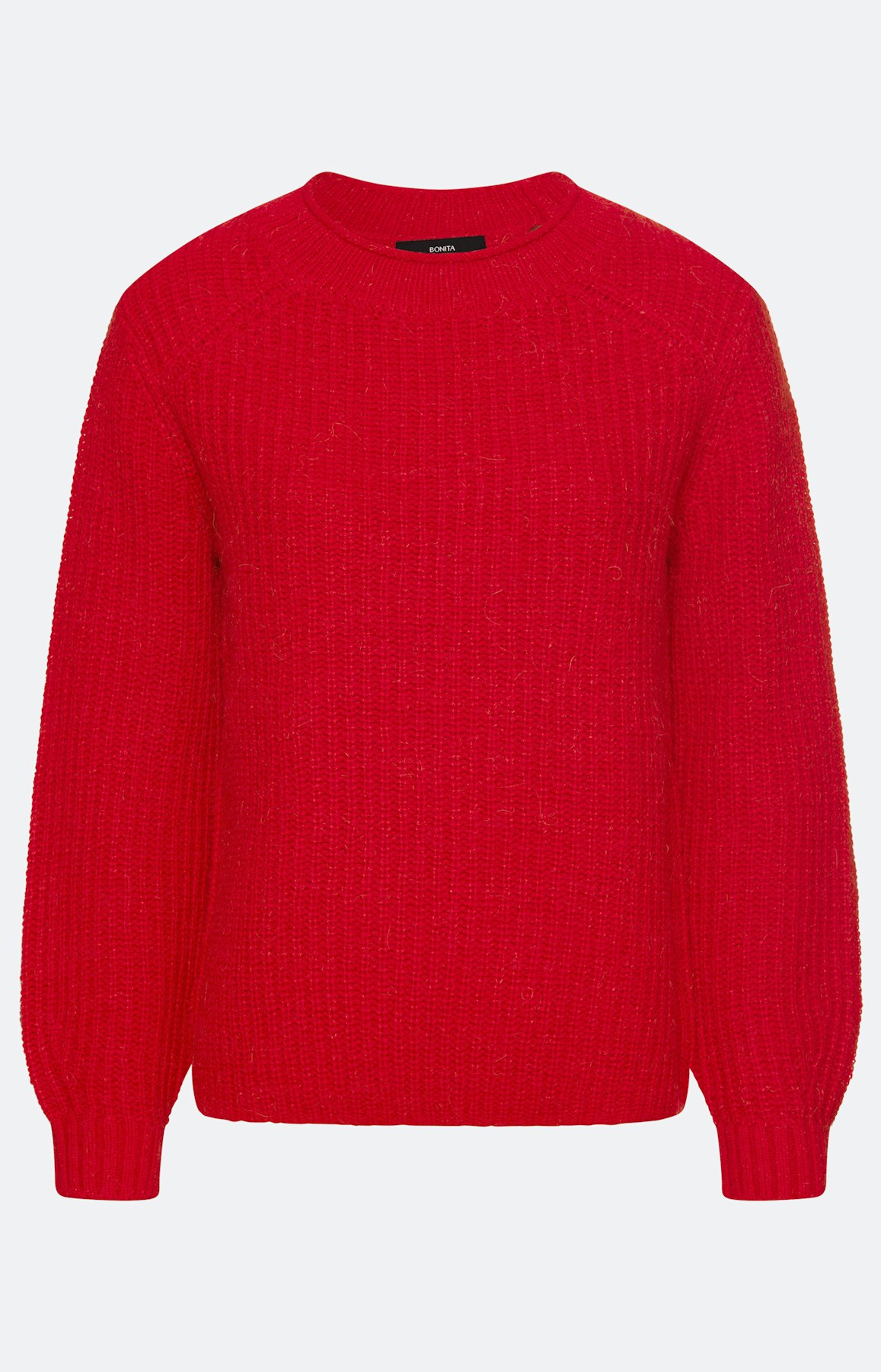 Gebreide trui met structuur, donkerrood