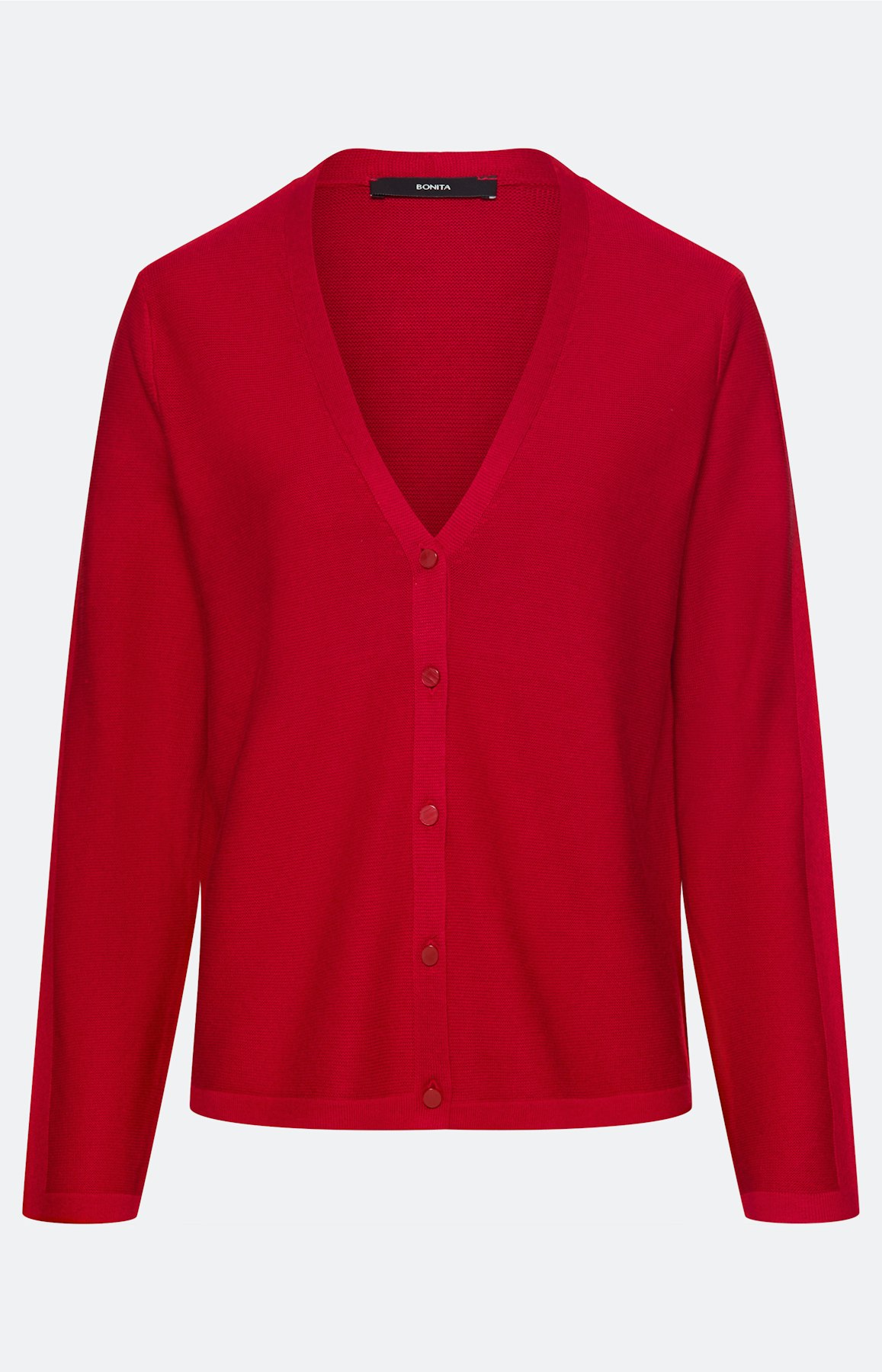 Cardigan met knoopsluiting, donkerrood