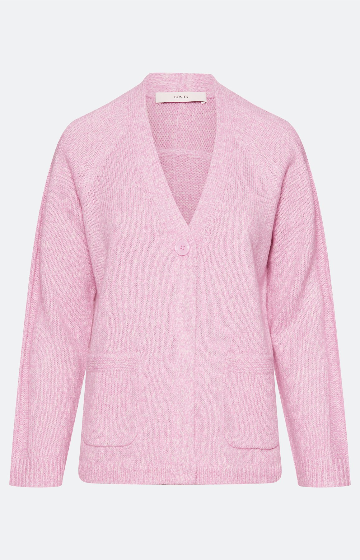 Cardigan met opgestikte zakken, roze