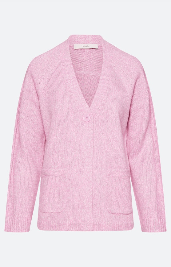 Cardigan mit aufgesetzten Taschen, rosa