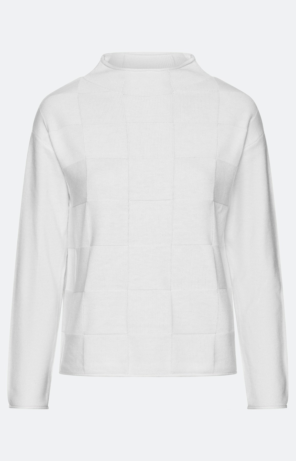 Trui met een opstaande kraag, wit