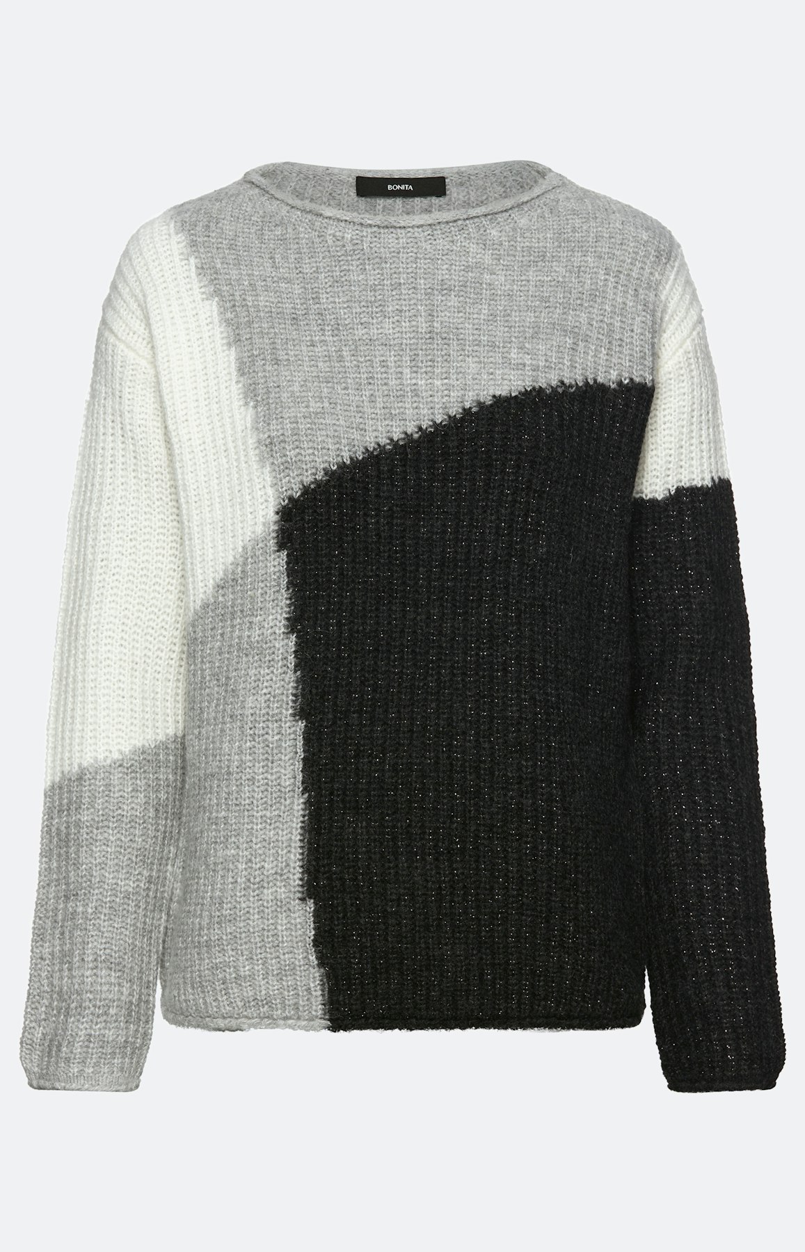 Trui met colourblocking, grijs