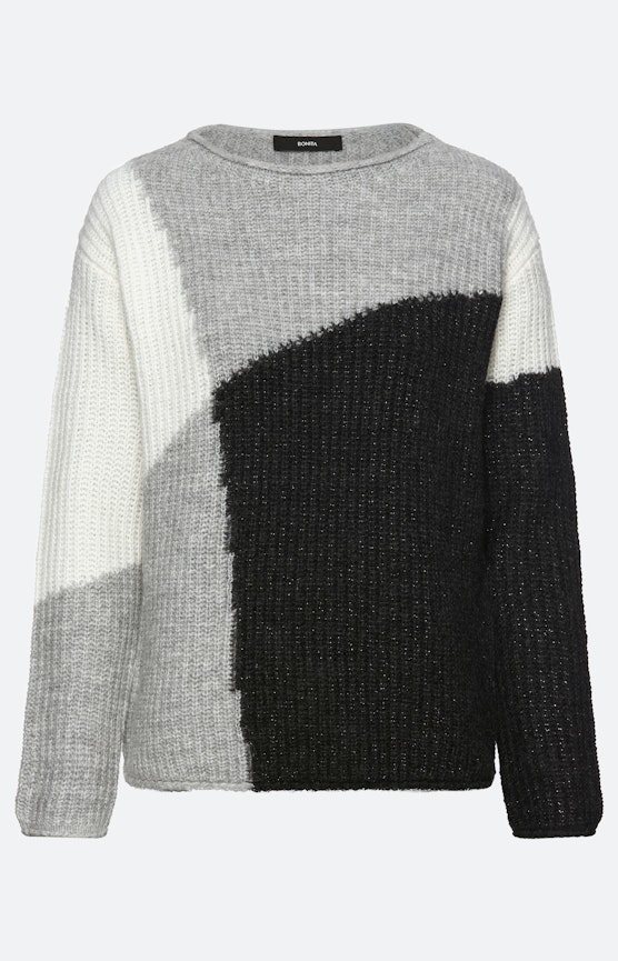 Pullover mit Colorblocking, grau