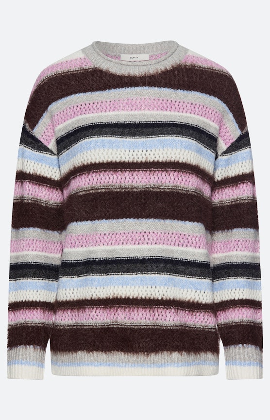 Pullover mit Streifenmuster, braun