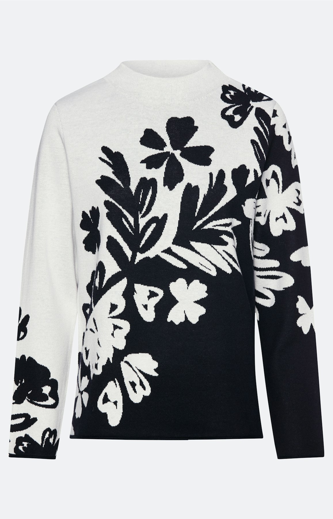 Trui met bloemmotief, navy