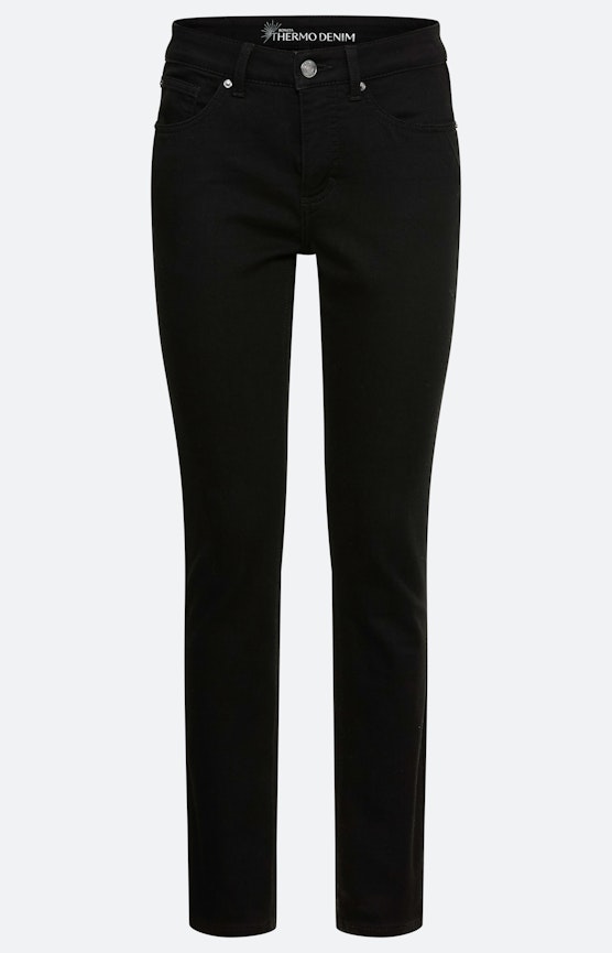 Thermojeans 30 inch, zwart