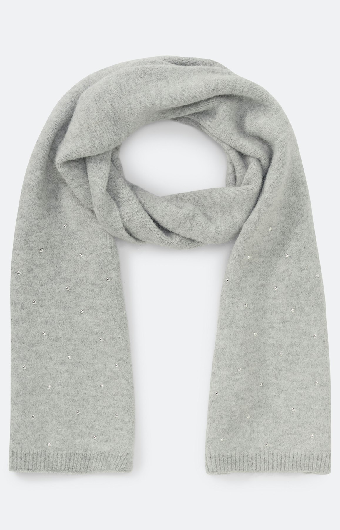 Sjaal met fijne studs, grijs