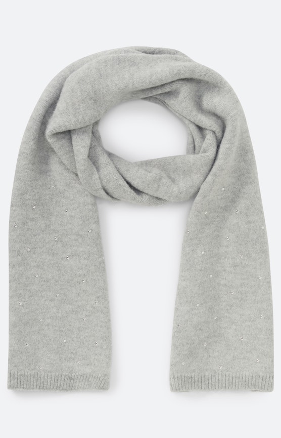 Sjaal met fijne studs, grijs