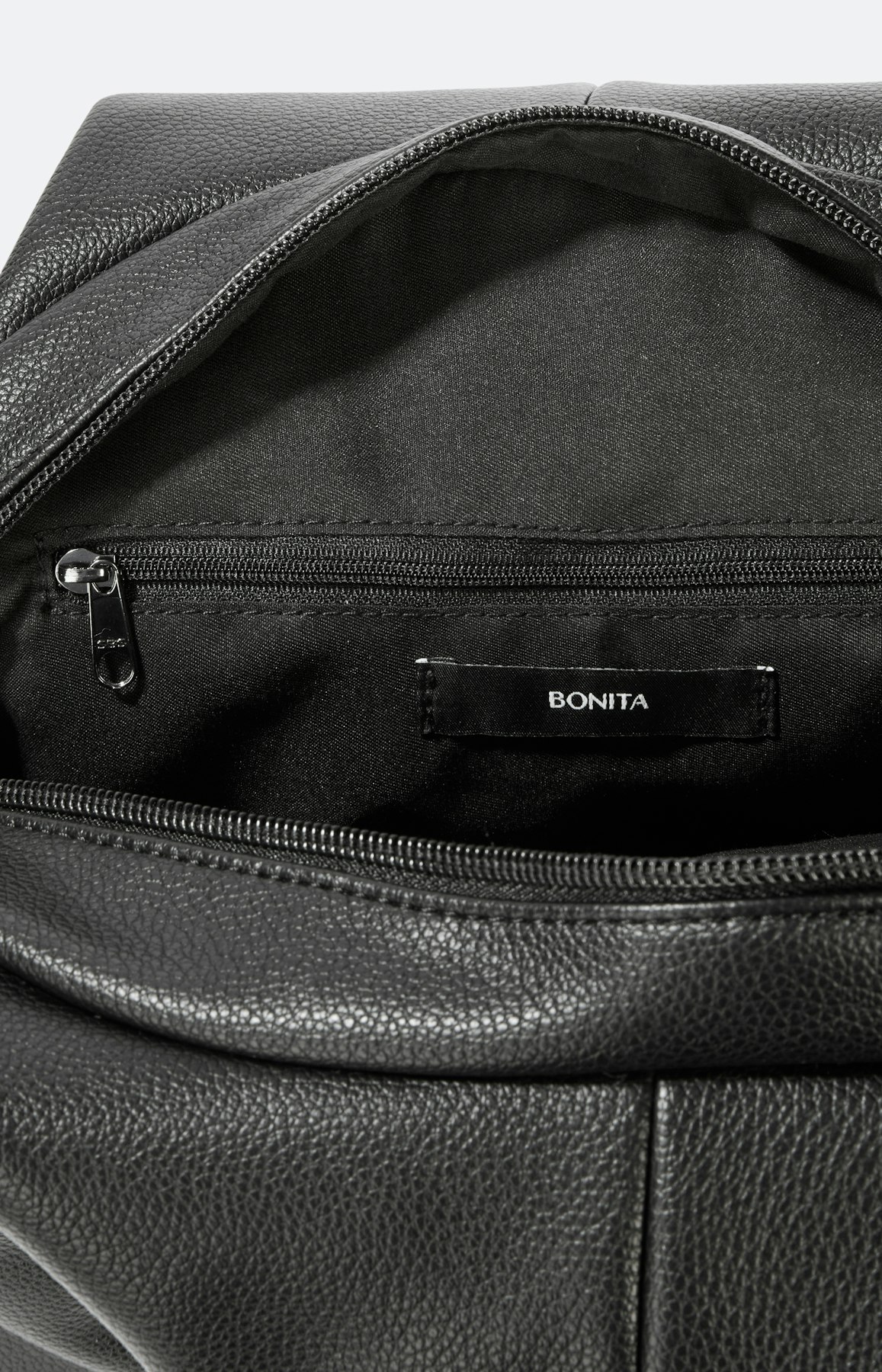 Rugzak van imitatieleer, zwart