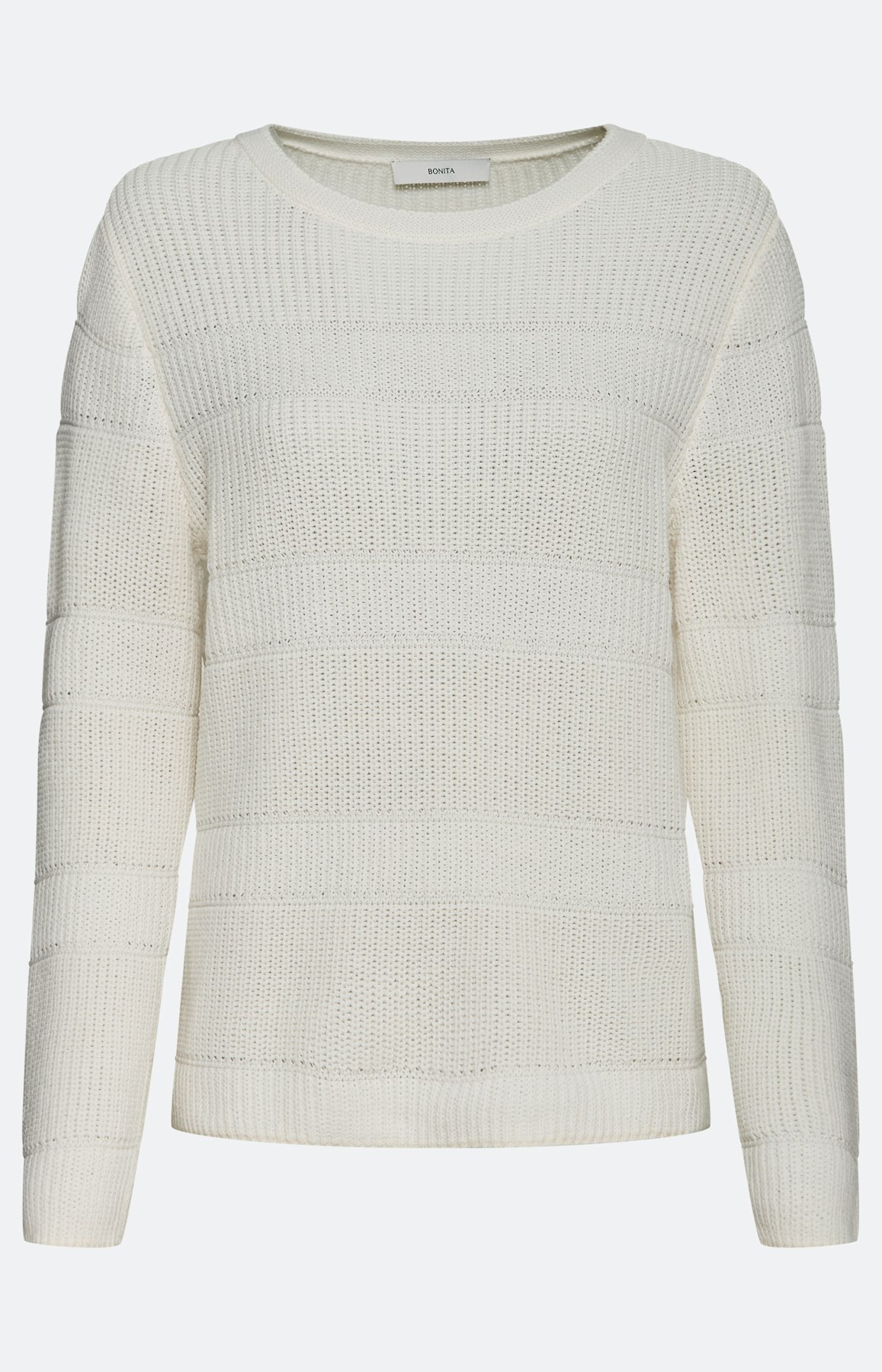 Trui met streepstructuur, wit