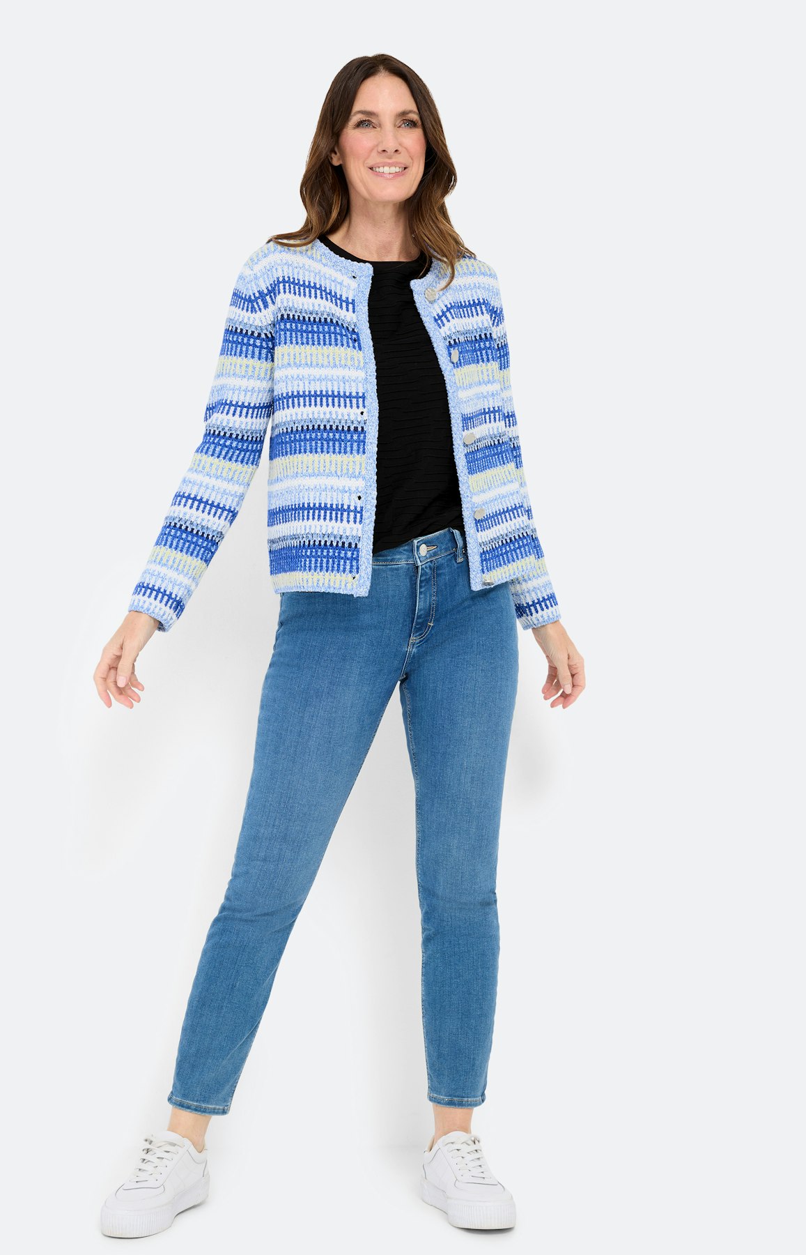 Vest met knopen, blauw