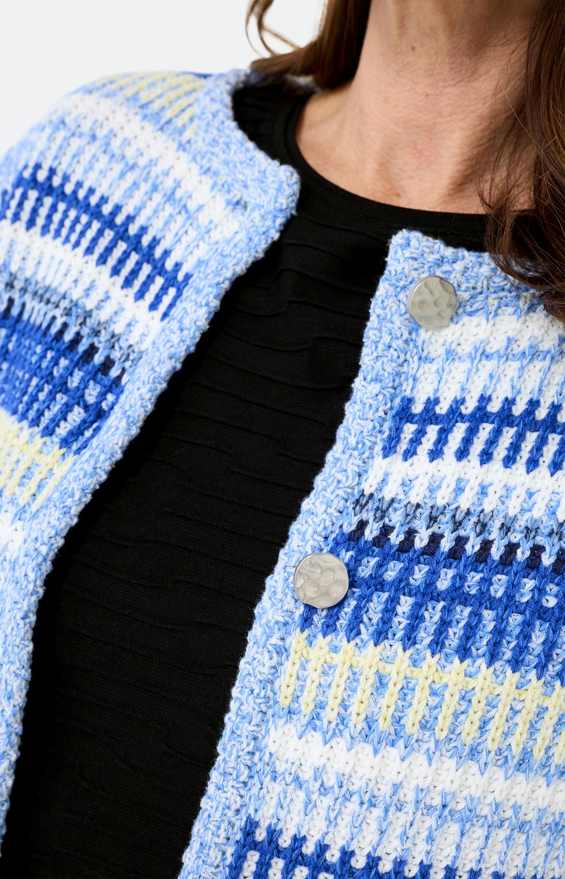 Vest met knopen, blauw