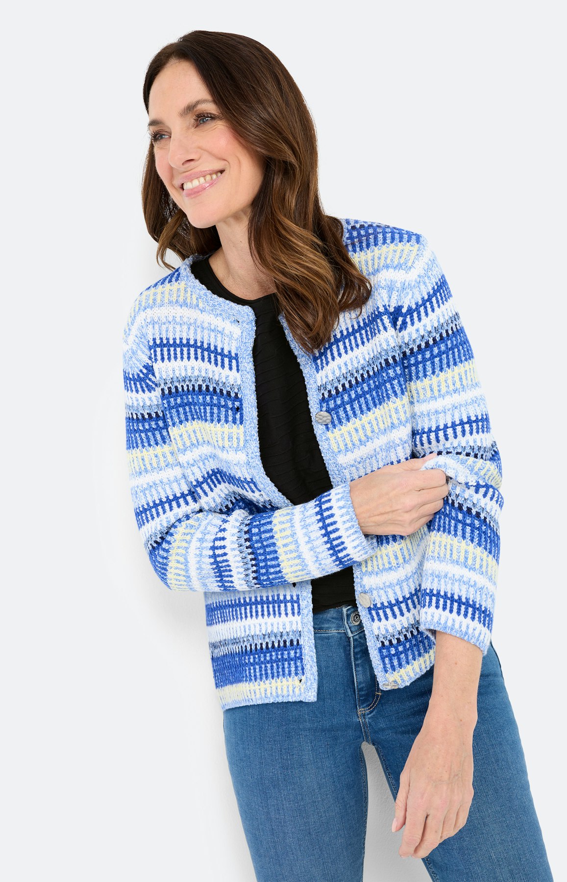 Vest met knopen, blauw