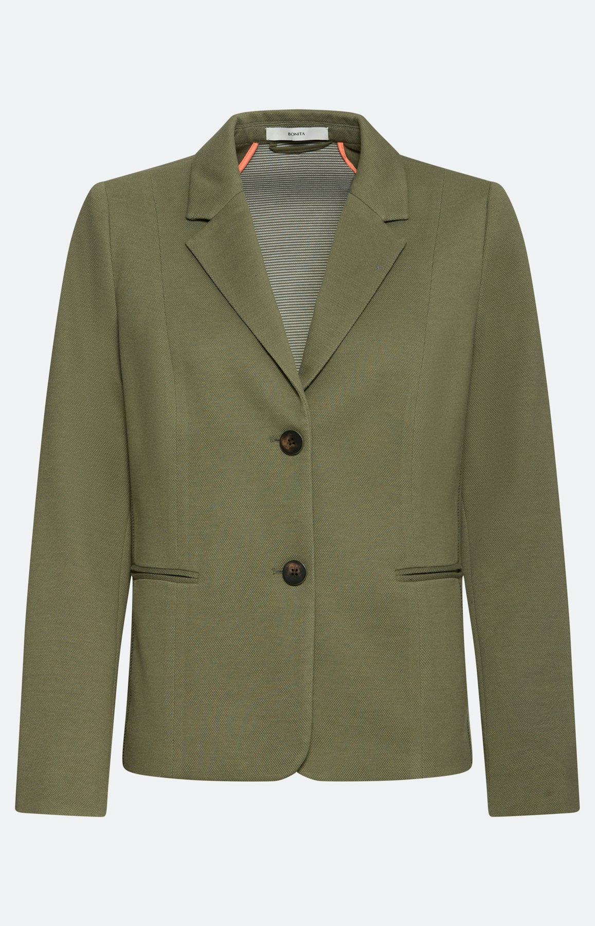 Blazer met piquéstructuur, kaki