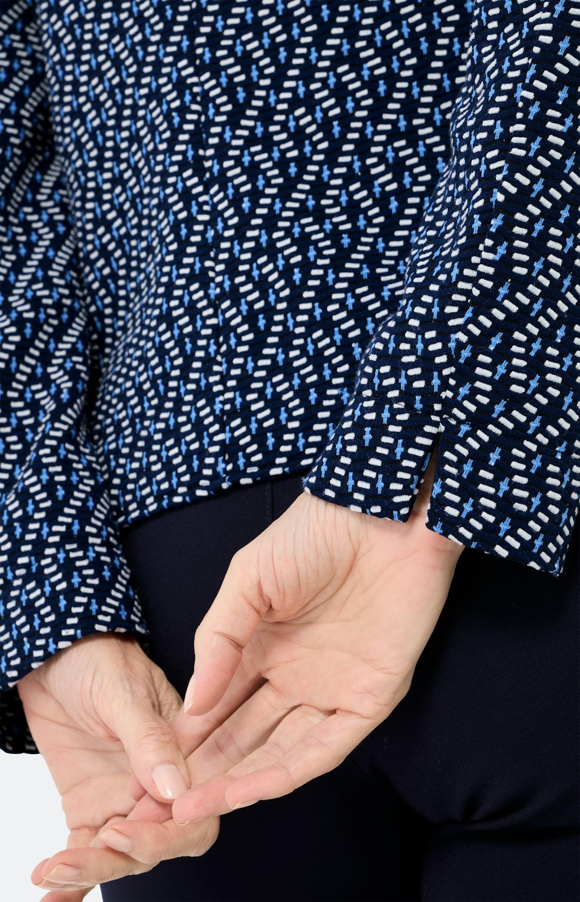 Blazer met jacquardmotief, marine