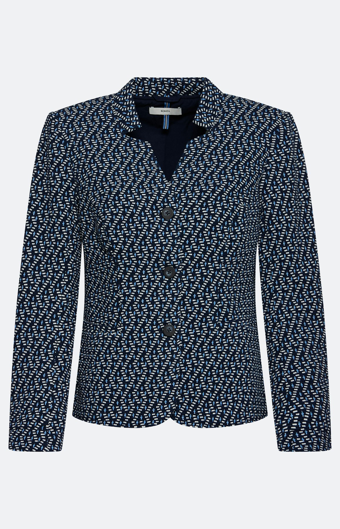 Blazer met jacquardmotief, marine