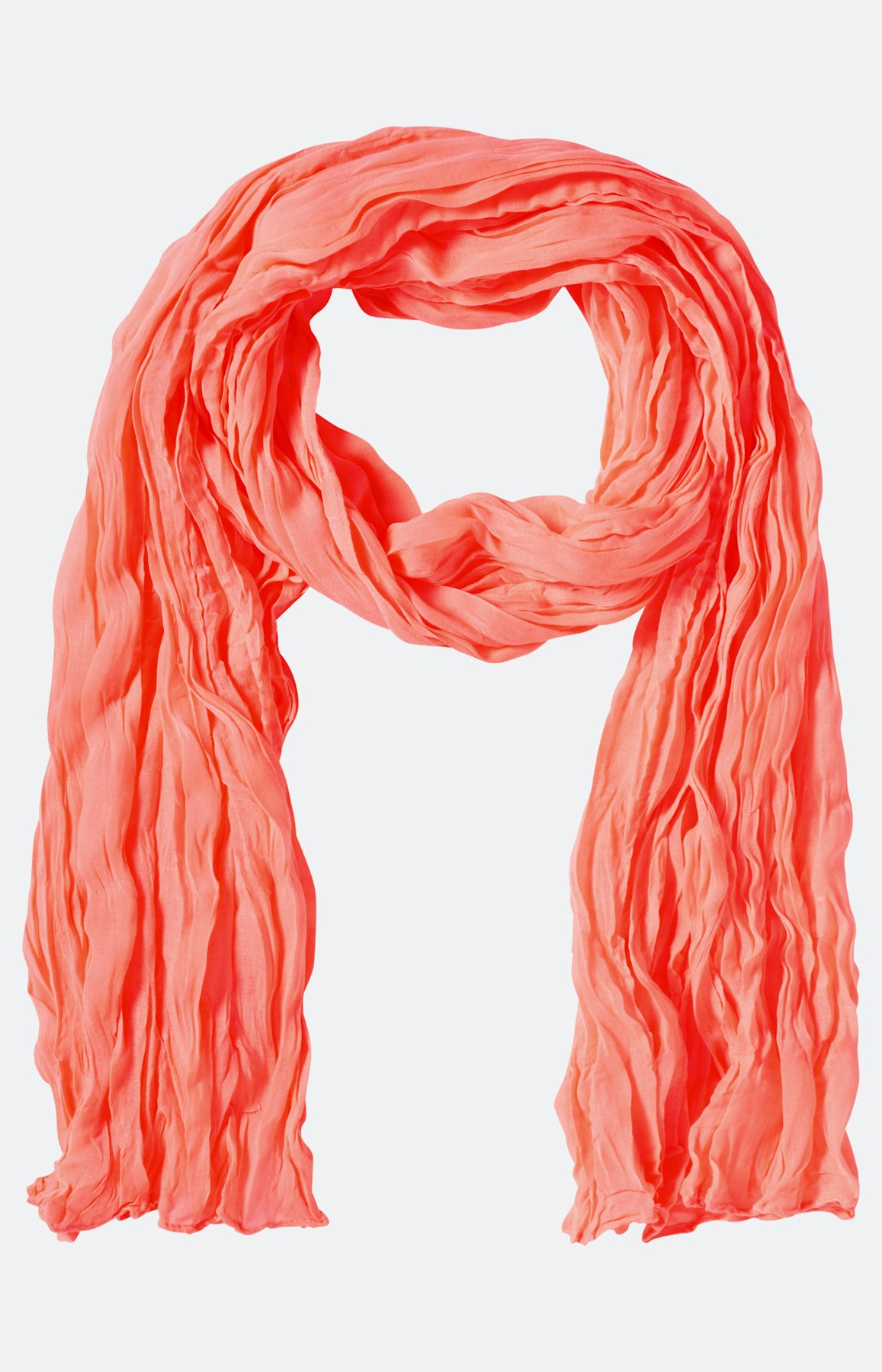 Sjaal met kreukstructuur, oranje