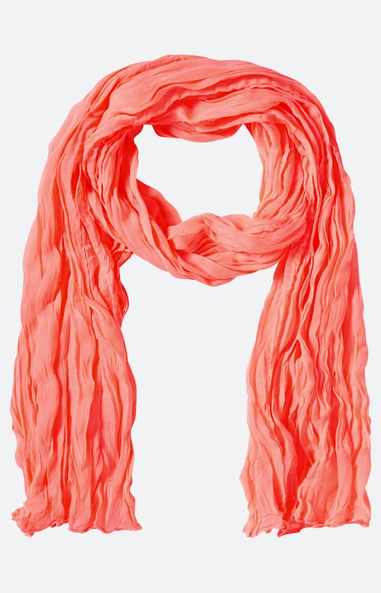 Sjaal met kreukstructuur, oranje