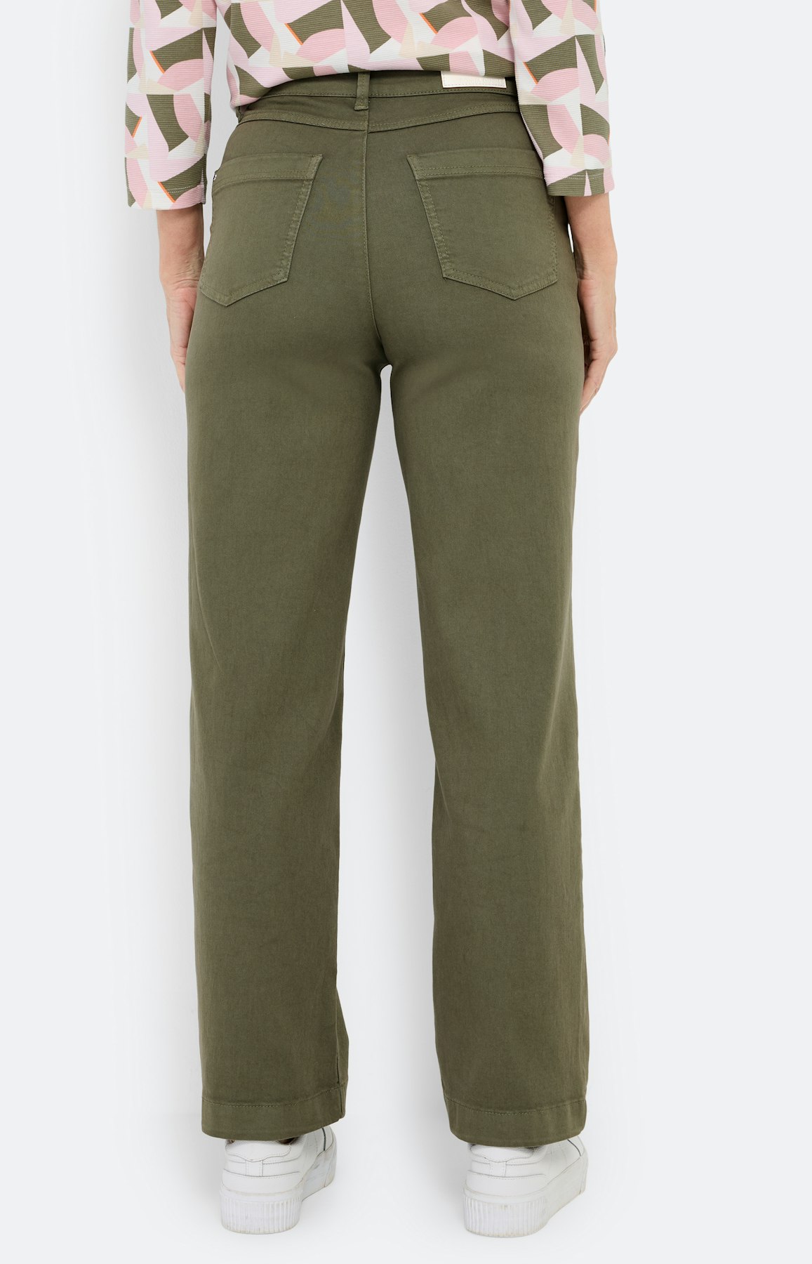 Jeans met wijde pijpen 30 inch, kaki