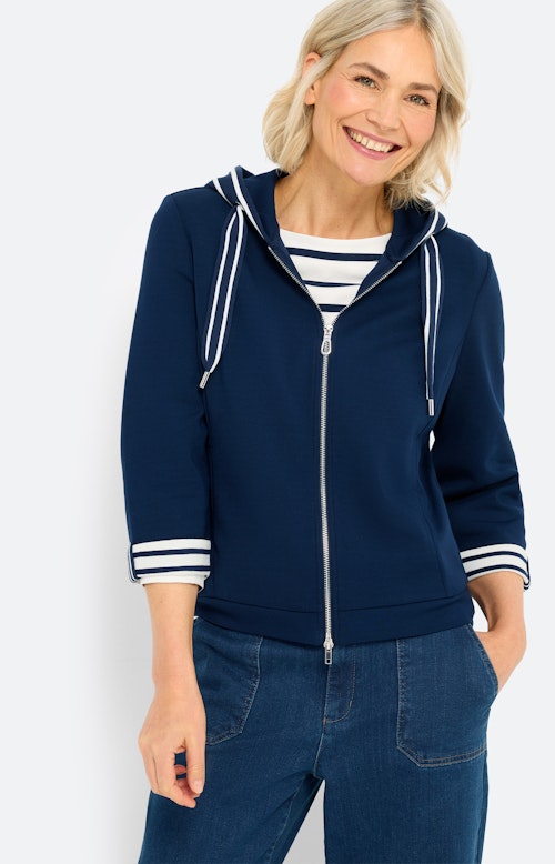 Sweatvest met capuchon, marine