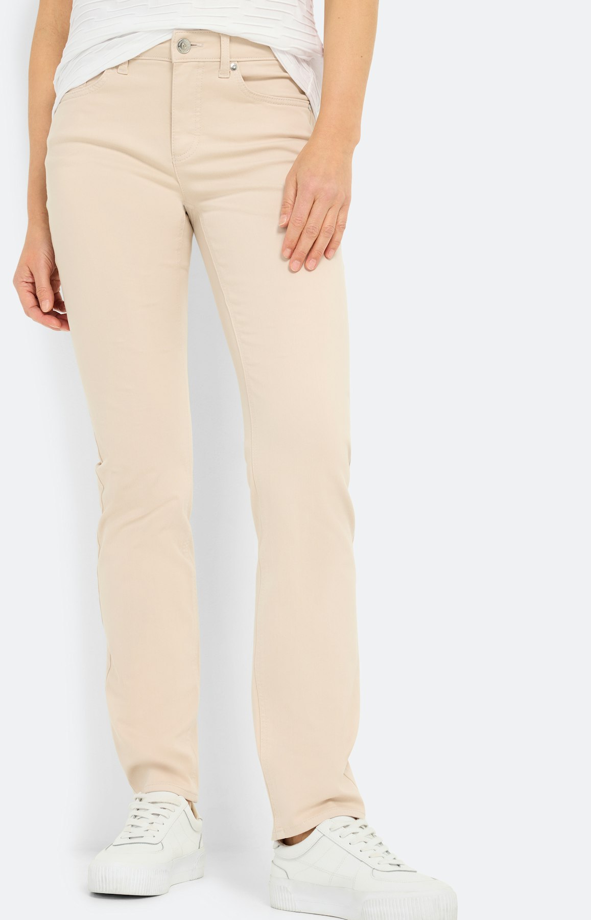 Jeans in regular fit 32 inch, beige