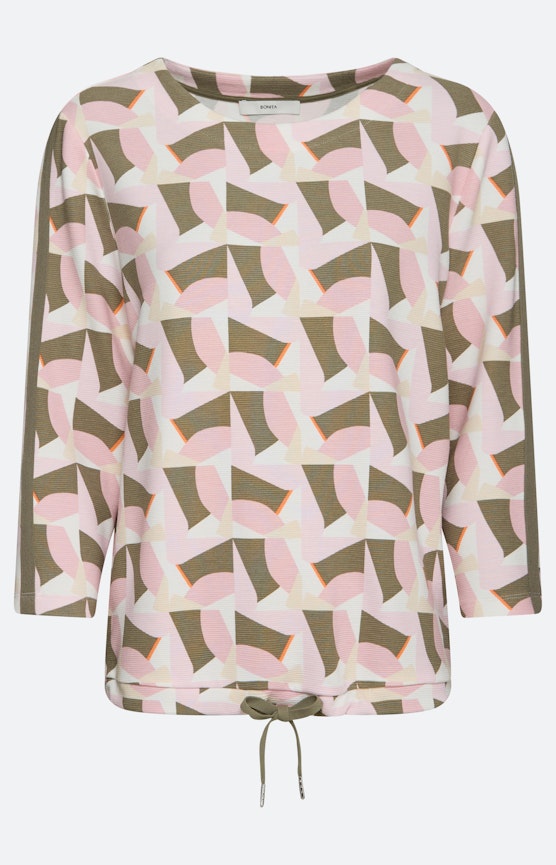Sweatshirt met print all-over, lichtroze