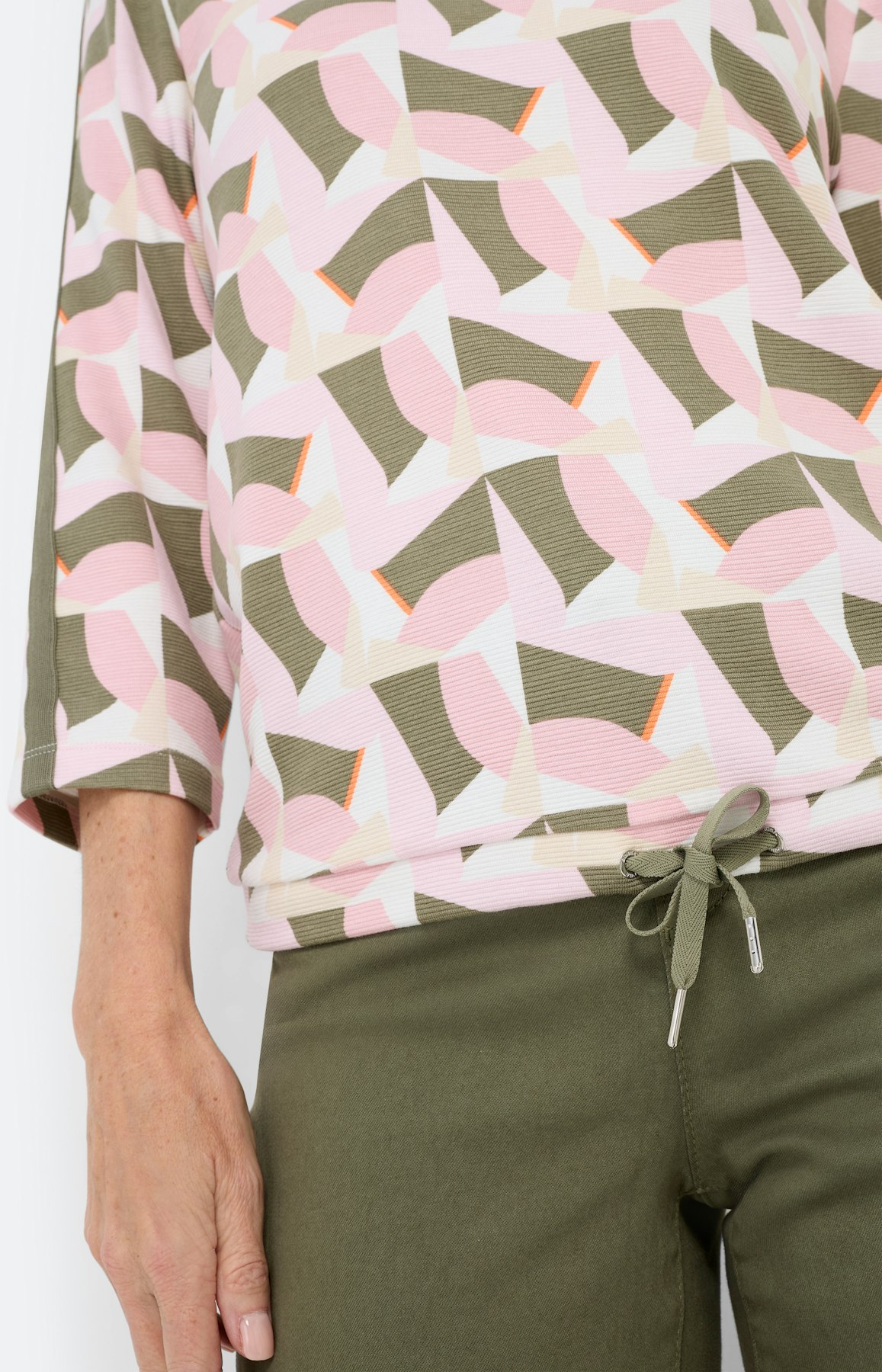 Sweatshirt met print all-over, lichtroze