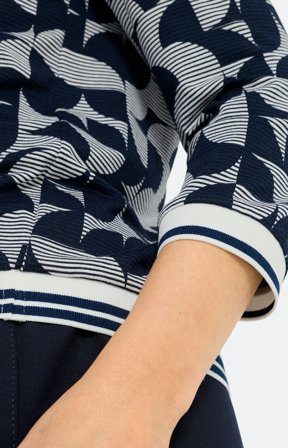 Shirt met abstracte print, marine