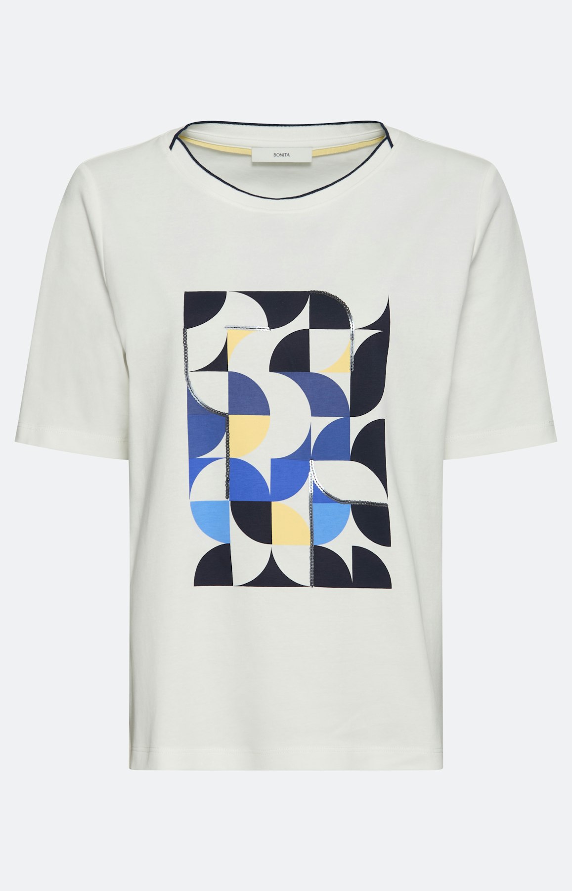 T-shirt met frontprint, wit