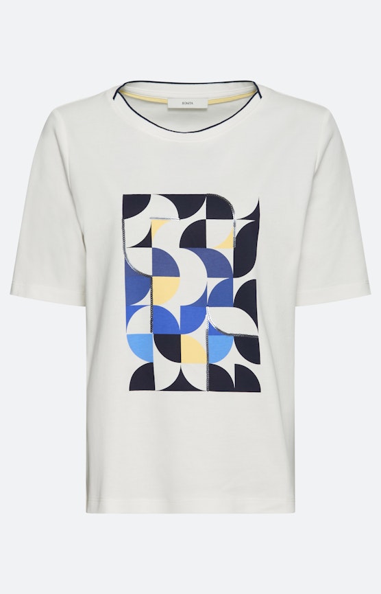 T-shirt met frontprint, wit