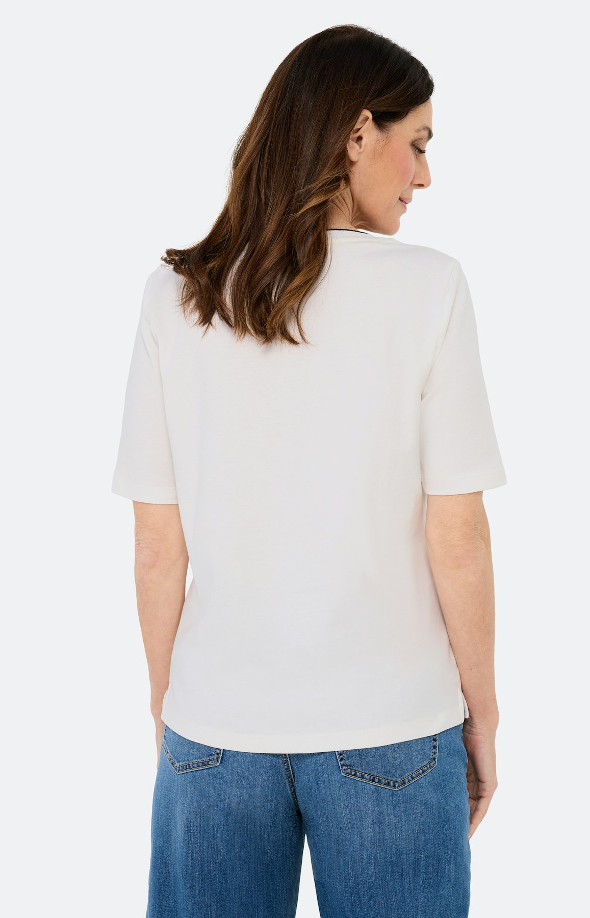 T-shirt met frontprint, wit